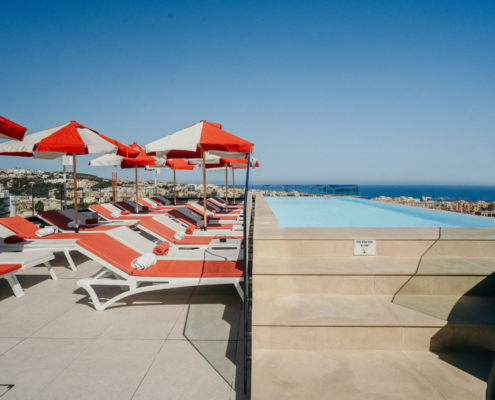 so city hotel rooftop pool st julians paceville malta
